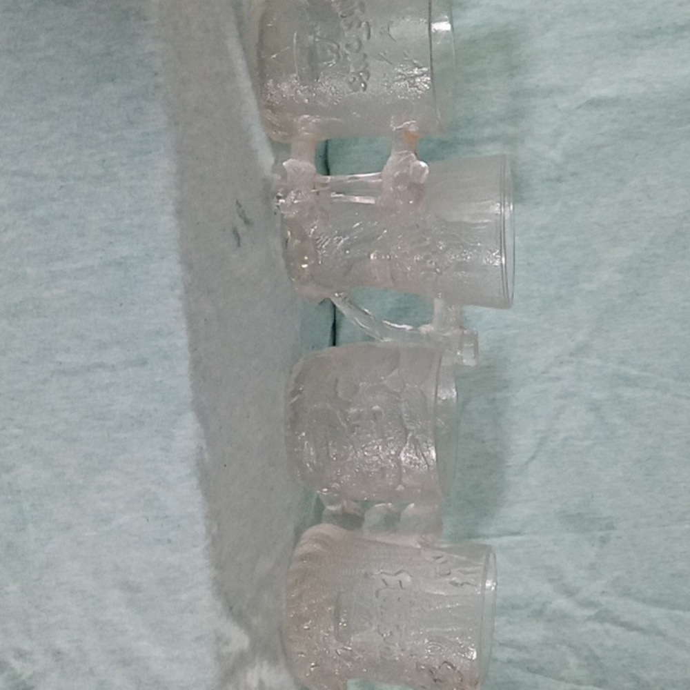 4 Flintstone MacDonald glass mugs